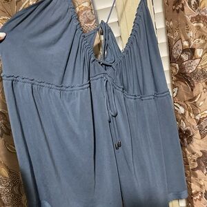 Free People Blue Tank Top